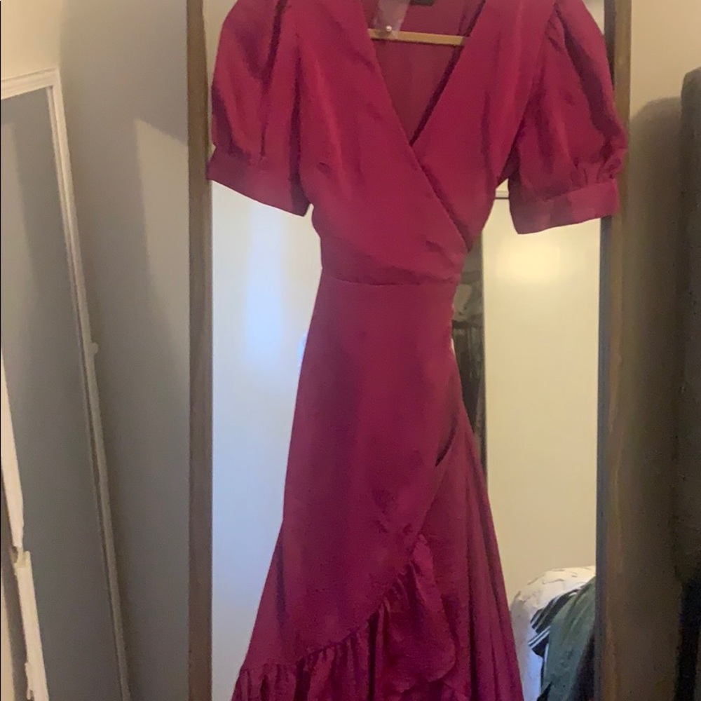 Magenta vici high low dress,